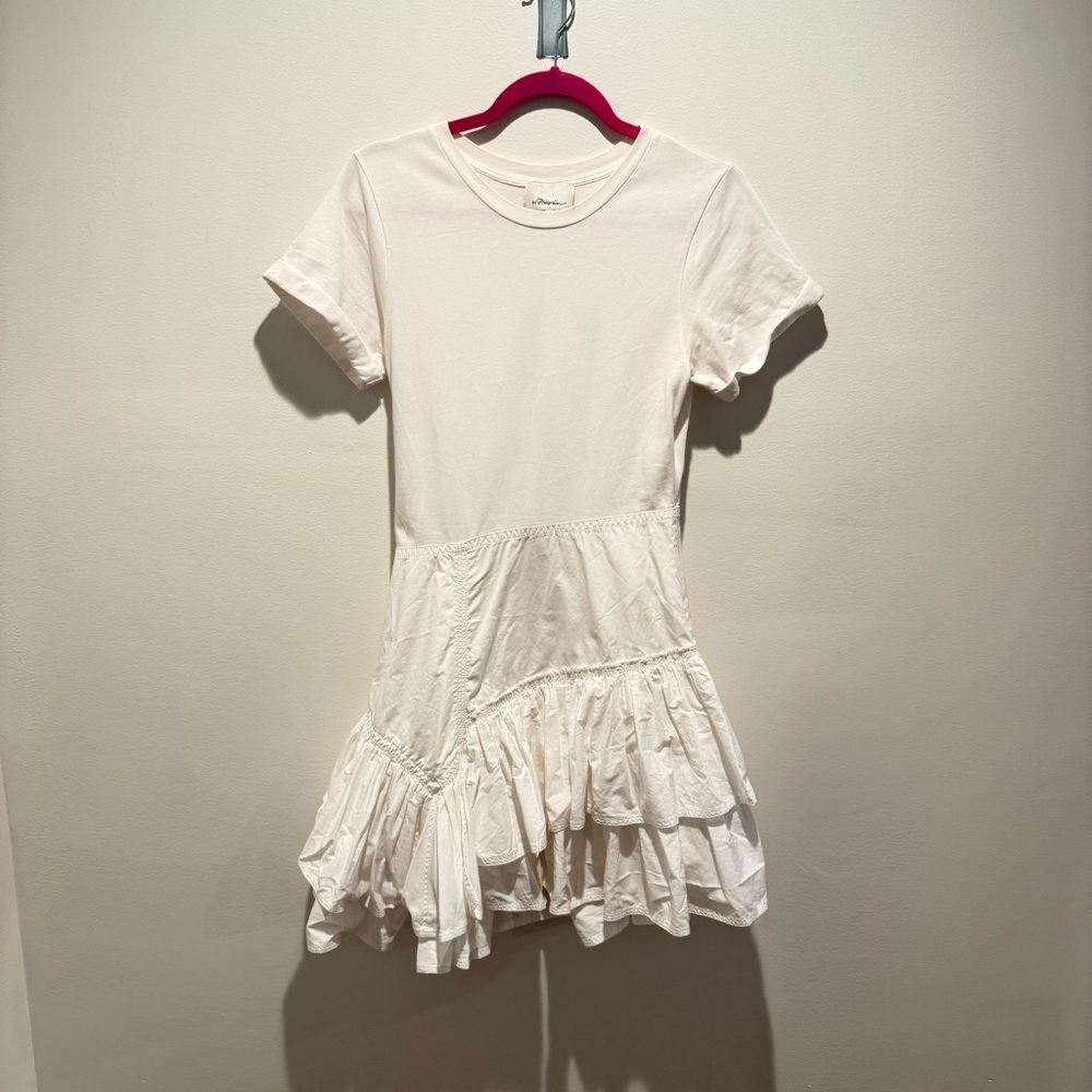 3.1 Phillip Lim White Ruffle Dress